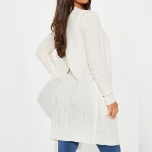 Cream ribbed cardigan